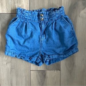 American Eagle‎ Paper Bag Denim Cuffed Shorts Women’s Size 00